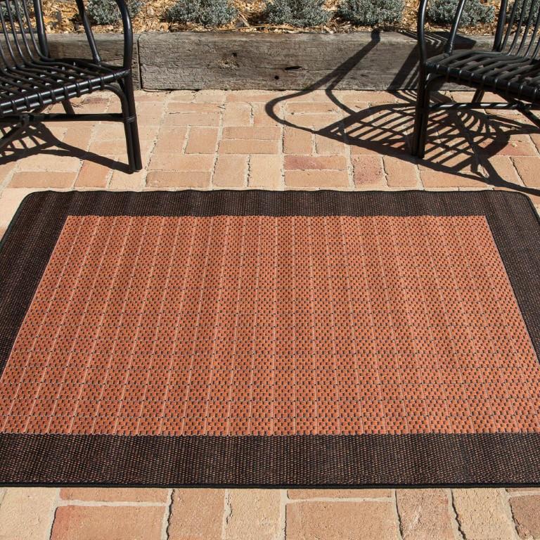 Duva Indoor Outdoor Rug 405 Terra Black405/421 - 70Rugtastic