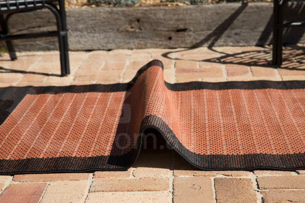 Duva Indoor Outdoor Rug 405 Terra Black405/421 - 70Rugtastic