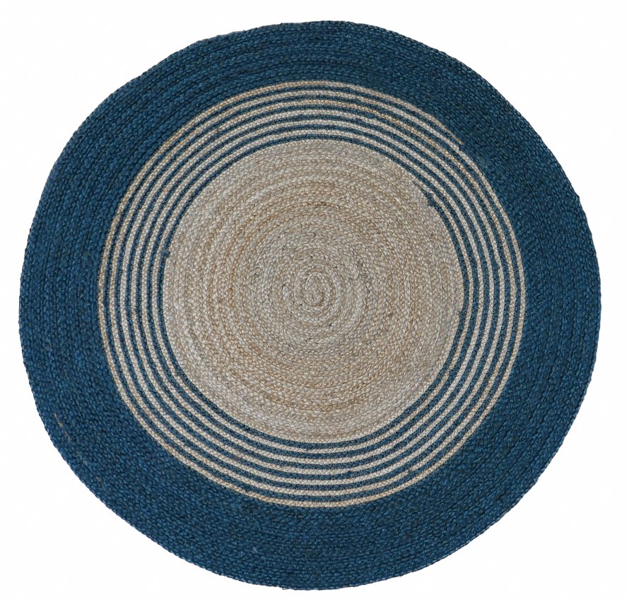 Jeremiah Jute Rug Round BlueJUNO456CIRC/ATLBLUERugtastic