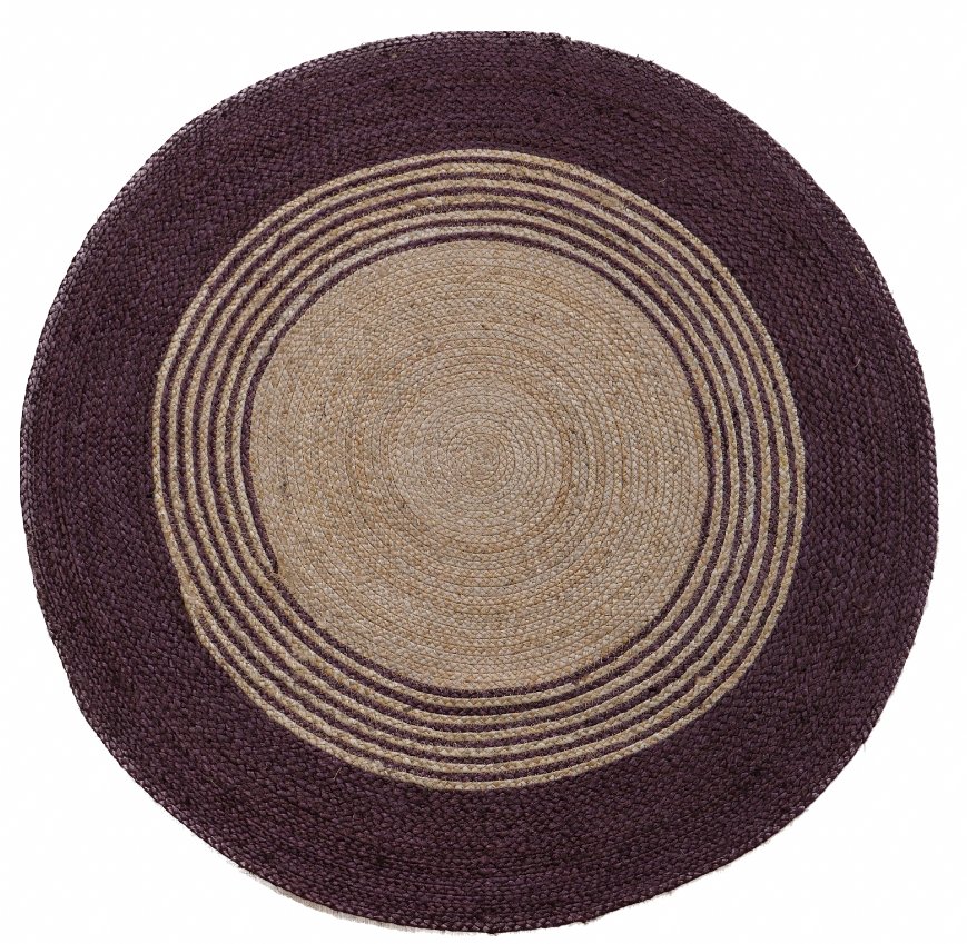 Jeremiah Jute Rug Round PurpleJUNO456CIRC/PURPLERugtastic