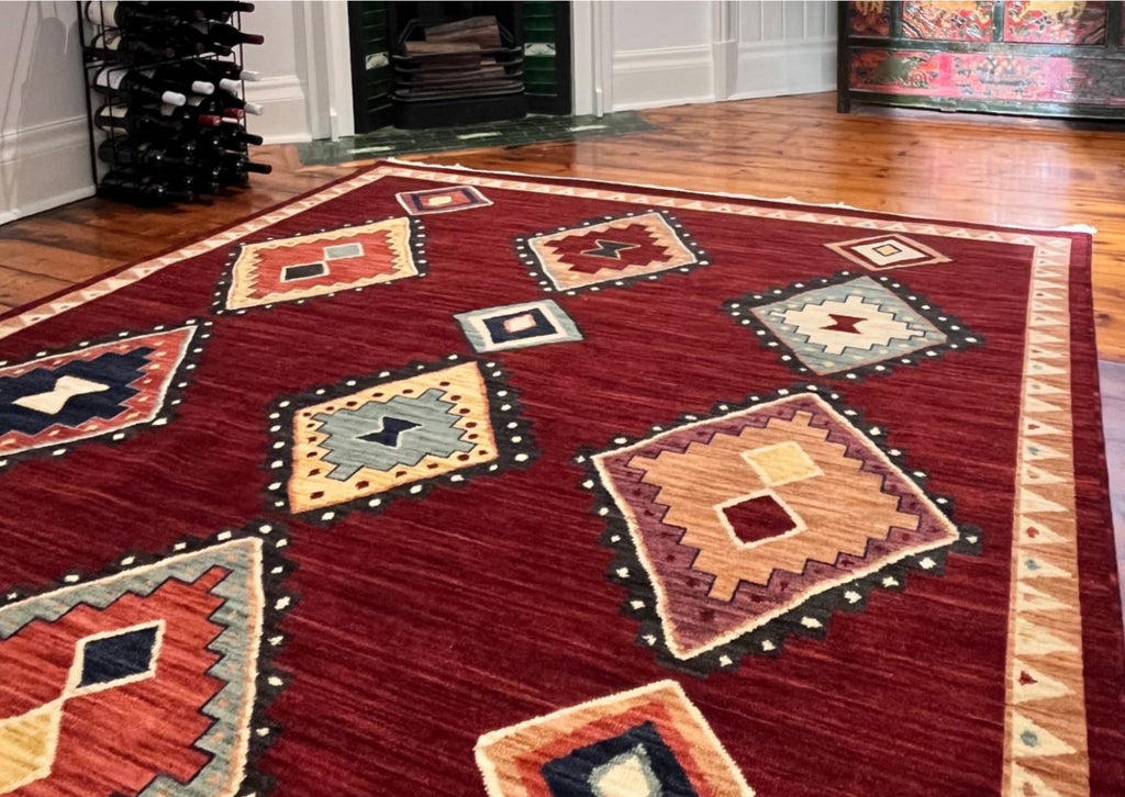 Kashi Rug Red Tribal Persian Style WoolBKASHAN/0160NS7/RRugtastic