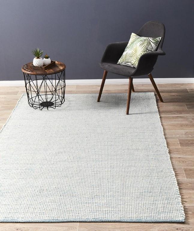 Loft Wool Rug Turquoise Blue FlatweaveLFT - TURQ - 165X115Rugtastic