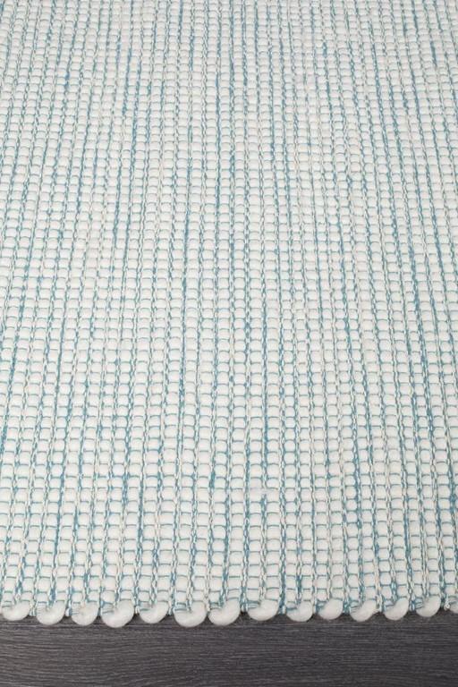 Loft Wool Rug Turquoise Blue FlatweaveLFT - TURQ - 165X115Rugtastic