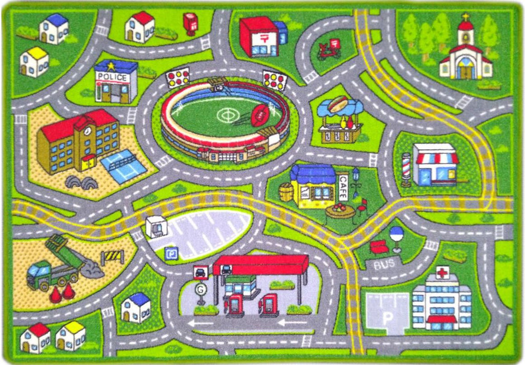 Mos Kids Rug Roads SportsPLAYMAT/AUSSIEFOOTYRugtastic