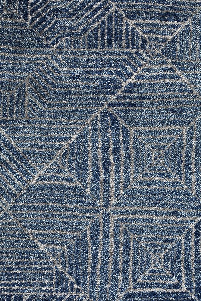 Oasis Contemporary Navy Round RugOAS - 457 - NAVY - 150X150Rugtastic