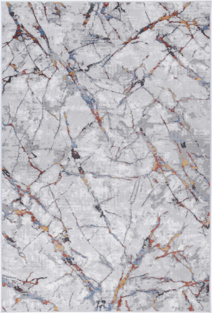 Paulina Grey Multi Marble RugPORT12008Rugtastic