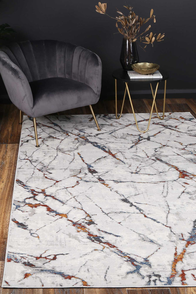 Paulina Grey Multi Marble RugPORT12008Rugtastic