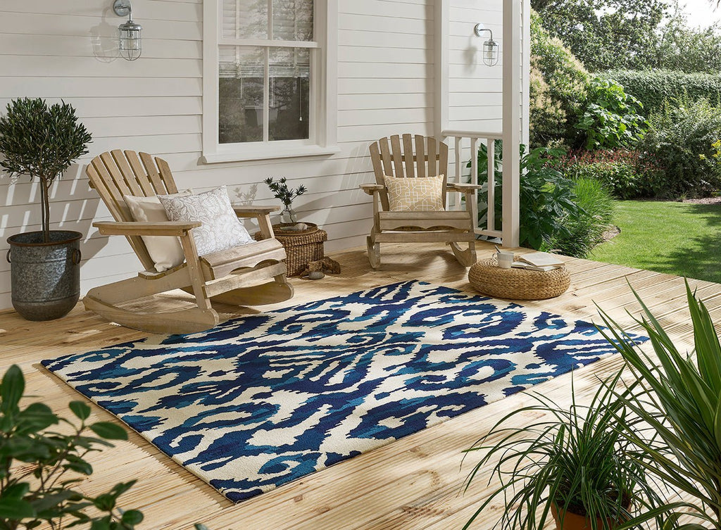 Sanderson Kasuri Indigo Indoor Outdoor 446208BC - SAN - 446208 - 200X140Rugtastic