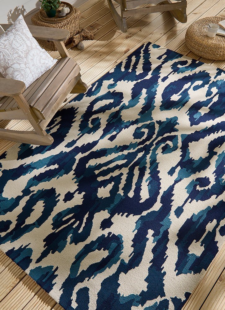 Sanderson Kasuri Indigo Indoor Outdoor 446208BC - SAN - 446208 - 200X140Rugtastic