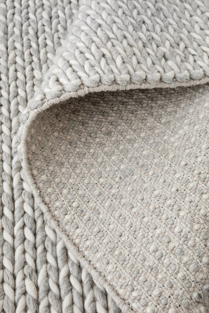 Studio 321 Silver Grey Woven Wool RugSTUD - 321 - SIL - 225X155Rugtastic