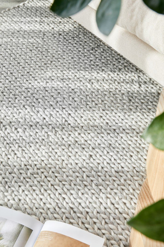 Studio 321 Silver Grey Woven Wool RugSTUD - 321 - SIL - 225X155Rugtastic