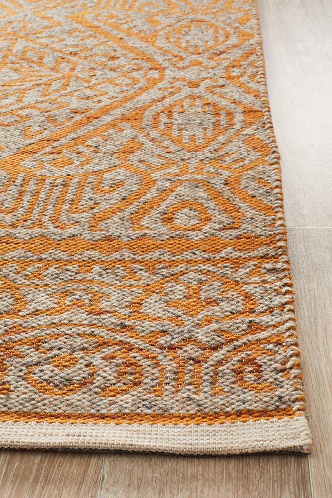 Relic Reuben Rust Wool RugREL-120-RUST-225X155Rugtastic