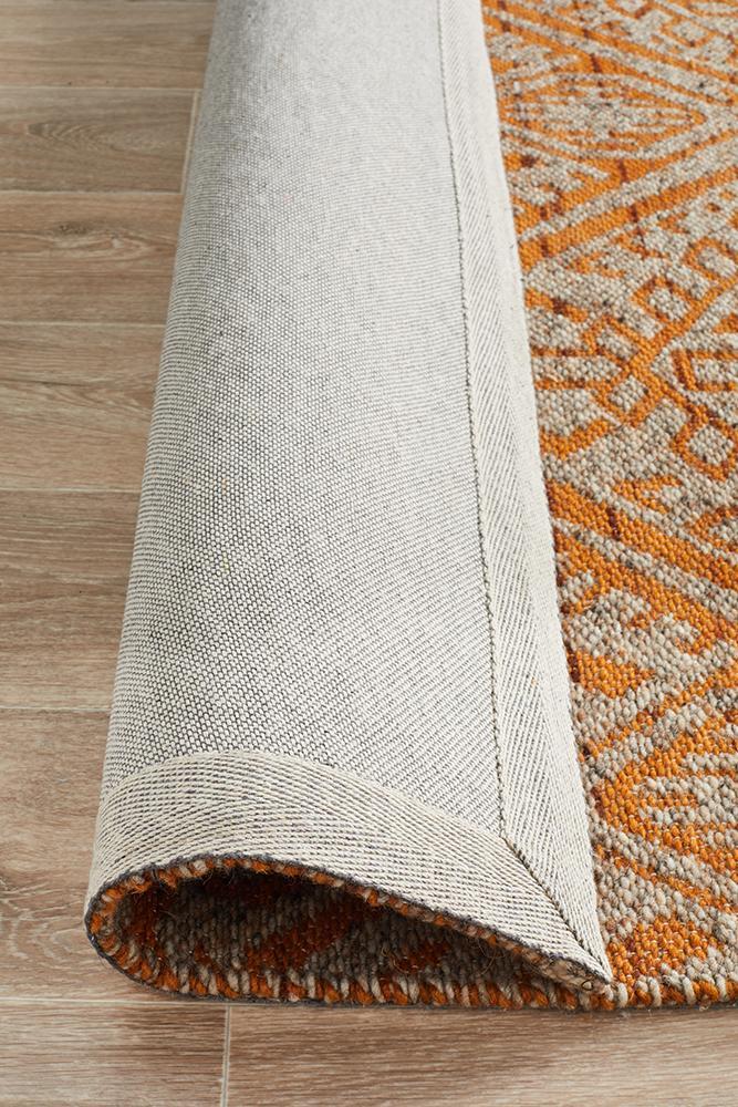 Relic Reuben Rust Wool RugREL-120-RUST-225X155Rugtastic