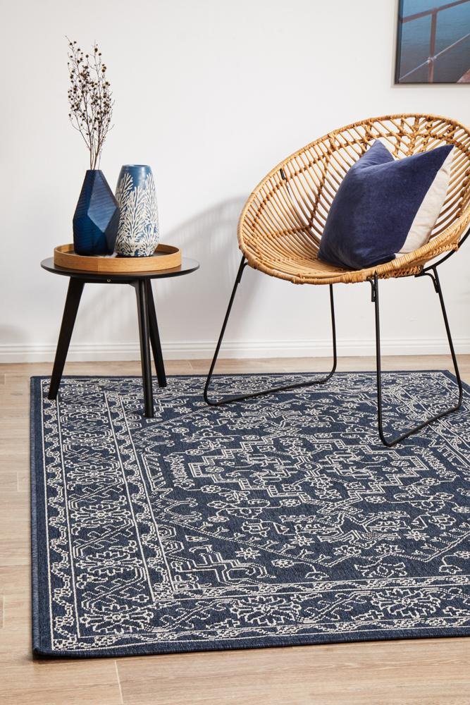 Seaside 5 Navy Outdoor RugSSD-5555-NVY-160X110Rugtastic